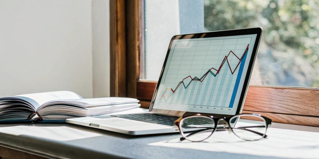 praktik-belajar-forex-chart-laptop