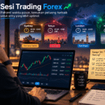 1. trader-menganalisis-chart-forex-di-laptop-untuk-menentukan-waktu-entry