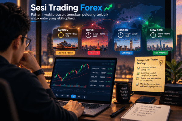 1. trader-menganalisis-chart-forex-di-laptop-untuk-menentukan-waktu-entry